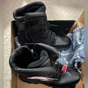 Rocky Alpha Force black composite toed work boots, protective toed water proof